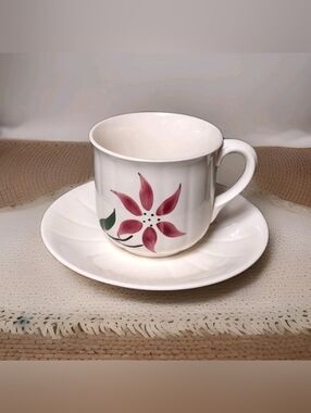 Vintage Blue Ridge China RED STAR Jumbo Coffee Cup And Saucer Set **RARE**